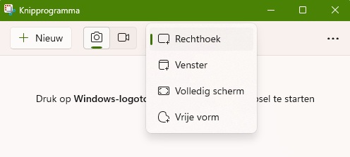 Opties knipprogramma